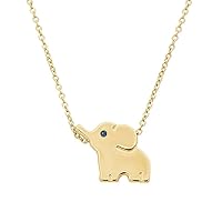 Cute Stainless Steel Elephant Animal Pendant Lucky Elephant Charm Necklaces for Girls Women