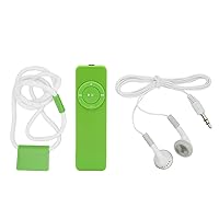 plplaaoo MP3 Player, Mini MP3 Player, Portable Lossless Sound MP3 Music Player, Support Up to 64GB Mini Music Player with Earphone and Lanyard for Walkman, Students, Running, Travel(Green), Mini M
