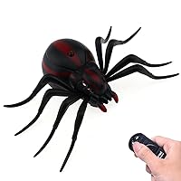 Tipmant RC Spider Remote Control Car Vehicle Animal Scary Prank Toys Electric Electronic Siumlation Fake Kids Birthday Gifts (Black)