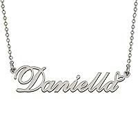 HUAN XUN Personalized Custom Initial Pendant Name Necklaces for Women Girls in Gold Silver