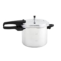 IMUSA 7 Quart Stovetop Aluminum Presure Cooker with safety valves for risk-free opening
