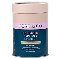 DOSE & CO. Pure Collagen Peptides for Hair, Skin & Nails, Unflavored - 10oz Powder Supplement