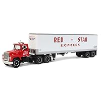 DCP 1/64 Ford LT 9000 w/ 40' Vintage Trailer, Red Star Express, by First Gear Fallen Flag #43, 60-1275