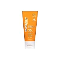 ThinkDaily Tinted Face Sunscreen SPF 30 with 24.25% Zinc Oxide – Safe, Natural Facial Sun Cream for All Skin Tones - Water Resistant UVA/UVB Sun Protection – Vegan, Reef Friendly Sun Lotion, 2oz