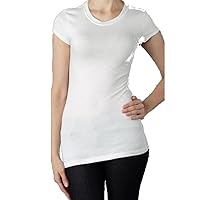 Zenana Outfitters Women's Long Basic Cap Sleeve Crew Neck T-Shirt