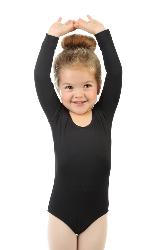 Elowel Pajamas Gymnastics Leotards for Girls - Long Sleeve & Scoop Neck Leotard for Girls Dance