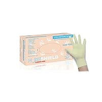 Glove Safe Inc Pureshield Latex Disposable Glove, 6 mil, Powder Free. Size: S (Case of 1000)