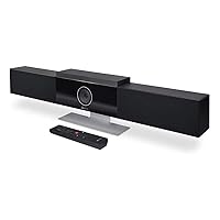 Studio - 4K USB Video Conference System(Polycom) -Camera, Microphone, Speaker Bar for Small & Medium Conference Rooms -Presenter Tracking, NoiseBlock AI, Autoframing - Teams/Zoom Certified, Black