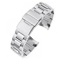 Curved End Stainless steel Watch Strap for Longines master Conquest HydroConquest L3.642.4 L3.781.4 Bracelet Accessories 21MM