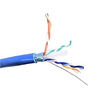 1000ft Solid Shielded (STP) CAT6 Outdoor, UV Resistant and Waterproof Bulk Ethernet Cable - Blue (TR4-560BL-OUT)