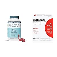 SmartyPants Men's Multivitamin Gummies Bundle with Habitrol Nicotine Patches Step 1 (7 Patches)