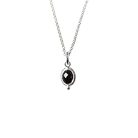 Sterling Silver Garnet Gemstone Pendant Necklace For Gift By CHARMSANDSPELLS