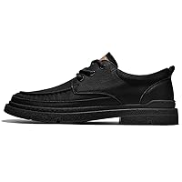 Fashionable Casual Leather Shoes Black