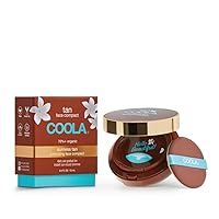 COOLA Organic Sunless Self Tanner Face Compact, Dermatologist Tested Anti-Aging Skin Care, Vegan and Non-GMO, Piña Colada, 0.4 Fl Oz