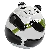 Panda Food Containers with Lids Tea Leaves Jar Panda Cookie Jar Sealing Tea Storage Jar Ceramic Canister Ceramic Jar with Lid Cereal Canisters Food Jar Souvenir Ceramics