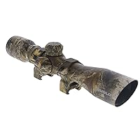 TRUGLO 4x32MM Compact Tactical Hunting Shooting Durable Waterproof Fogproof Scratch-Resistant Aluminum Tube Diamond Reticle Riflescope with Weaver-Style Rings & Lens Covers Included