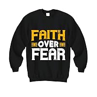 Faith Sweatshirt - Faith Over Fear - Black