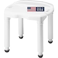 Carex Universal Bath Seat and Shower Chair - Bath Chair Supports Up To 400 Pounds - Adjustable Height Shower Bench, Plastic Stool For Shower, Shower Seat