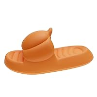 Women's Shoes Slides New Pumpkin Slippers Indoor And Outdoor Home Comfortable And Non Slip Couple Furry Slippers