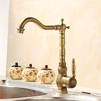 Faucets, Antique Kitchen Faucet Bathroom Bath Faucet Copper Swivel Hot Water Mixer Mixer Bath Handle