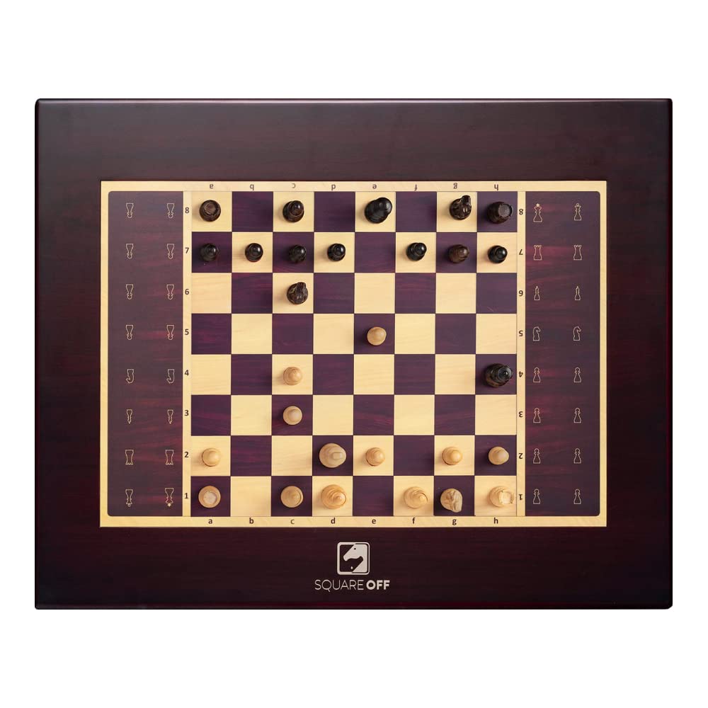 Square Off Grand Kingdom Set | Automated Chessboard for Adults & Kids | World's Smartest Electronic Chess Board | Magnetic Wooden Chess Sets with Self Moving Pieces