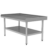 Stainless Steel Equipment Stand 28“x36”with Base,Commercial Ready Stainless Steel Table and Workbench,NSF Certified,Heavy Duty Stand for Home,Restaurant,Bar,Hotel,Garage