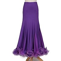 Cotillion Half-Length Swing Dress Fishbone Rolled Edge Modern Dance Practice Skirt
