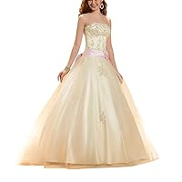 A-Line Strapless Beaded Appliques Sequins Quinceanera Dress with Bolero