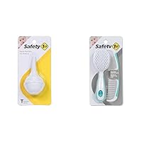 Safety 1st Nasal Aspirator, White, One Size & Easy Grip Brush and Comb, Colors May Vary