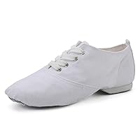 HIPPOSEUS Canvas Lace up Jazz Shoes Modern Dance Practice Shoes Lightweight for Women and Men