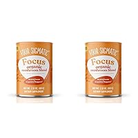 Four Sigmatic Focus Blend 7 Superfoods Adaptogen Blend Mix with Lion's Mane, Cordyceps, Rhodiola, Bacopa & Mucuna | Productivity & Creative Support | Decaf & Dissolves Easily | 30 Servings (Pack of 2)