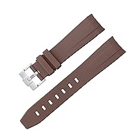 RAYESS Curved No Gap Rubber Strap For Omega Speedmaster Watch Replacement Band Men Women 20mm Watchbands silver buckle gold buckle rose buckle black buckle