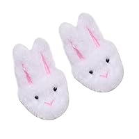 Sophia's Doll Bunny Slipper Shoes with Fluffy Rabbit Ears and Stitched Nose Accessory for 18