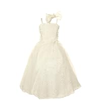 Girl's Crystal Organza Embroidery Special Occasion Pageant Dress
