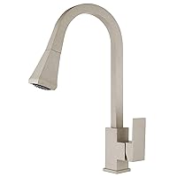 Kitchen Sink Tap Single Lever Pull Out Sink Mixer Tap with Bubbler 2 Function,Brass Kitchen Sink Faucet 360°Swivel Hot and Cold Water Mixer Faucet/Beige