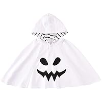 BeQeuewll Toddler Kids Baby Girl Boy Halloween Costume Ghost Hooded Poncho Cloak Cape Hat Cosplay Clothes