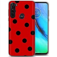 Diginex Naked Shield Clear Flex Gel Phone Case Compatible for Motorola Moto G Stylus,Lady Bug Print,Light Weight, Unbreakable, Flexible, Surround Edge Protection,Designed in USA