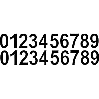 Black Vinyl Numbers Stickers 0-9 (2 of Each Number, 20 Total Numbers) Choose from 1/2