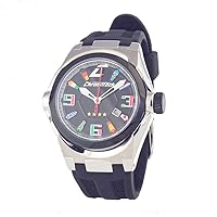 Mens Analogue Quartz Watch with Rubber Strap CT7036M-15, Black/White, 45mm, Strap