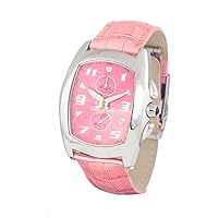 Chronotech CT7468-07 Men's Analogue Quartz Watch with Stainless Steel Strap, pink, Ribbon