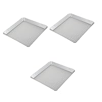 BESTOYARD 3 Pcs Pizza Pan Baking Trays for Oven Roasting Pans for Ovens Stainless Steel Tray Baking Pans for Oven Pizza Baking Plate Stainless Steel Griddle Bread Aluminum Alloy Round