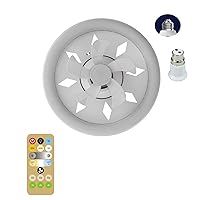 360 Degree Oscillating Ceiling Fan Light With Remote Control & B22 To E27 Adapter 3000-6000k For Study Bedroom Bathroom 48W/60W 360 Degree Oscillating Ceiling Fan Light With B22 To E27 Lamp Holder
