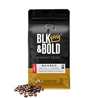 BLK & Bold BLK & BOLD Coffee Blend | Fair Trade & Micro-Roasted | Certified Kosher | Black Owned Business | 100% Arabica Specialty Coffee | Whole Bean | 12 oz Bag