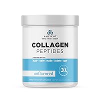 Collagen Peptides by Ancient Nutrition, Collagen Peptides Powder, Unflavored Hydrolyzed Collagen, Supports Healthy Skin, Joints, Gut, Keto and Paleo Friendly, 28 Servings, 20g Collagen per Serving