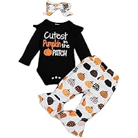 ZHANGJINGZE Pumpkin Baby Halloween Outfit Comfortable Baby Girl Halloween Outfit Long Sleeved Thanksgiving