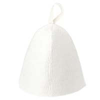White Wool Sauna Hat Anti Heat Cap For Bath House For Head Protector Russian Sty Plastic Caps For Hair