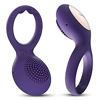 Vibrating Penis Rings Sex Toys - SVAKOM Rings for Men Couples Pleasure with 25 Vibrations - Penis Trainer Ring Male Adult Sensory Toy & Female Clitoral Vibrator (Larger)