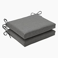 Pillow Perfect Rave Solid Indoor/Outdoor Patio Seat Cushions Plush Fiber Fill, Weather and Fade Resistant, Square Corner - 16