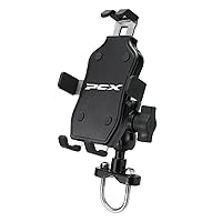 for HON-&DA PCX150 PCX125 PCX 125 150 Motorcycle CNC Accessories Handlebar Rear Mirror Mobile Phone GPS Stand Bracket Phone Mount Holder Bracket (Color : Wired Mirror Holder)
