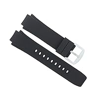 Ewatchparts 26MM SILICONE RUBBER BAND STRAP COMPATIBLE WITH IWC 3538 DUAL CROWN AQUATIMER AUTOMATIC
